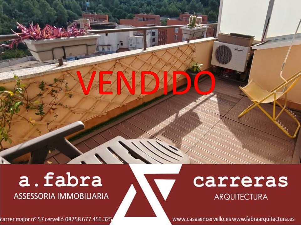 Terrasse von Dachboden zum verkauf in Cervelló mit Klimaanlage, Heizung und Möbliert