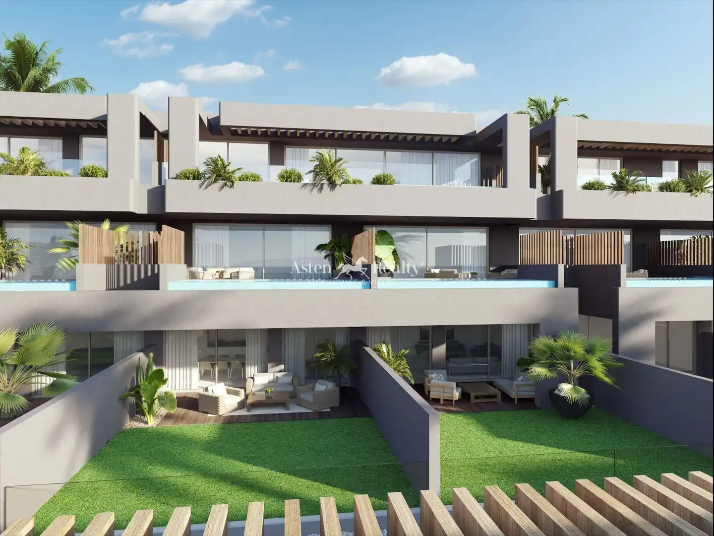 Vista exterior de Dúplex en venda en Adeje amb Aire condicionat, Calefacció i Jardí privat