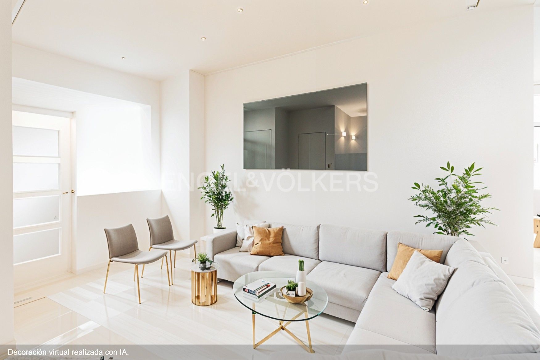 Sala d'estar de Apartament en venda en  Madrid Capital amb Aire condicionat, Calefacció i Moblat