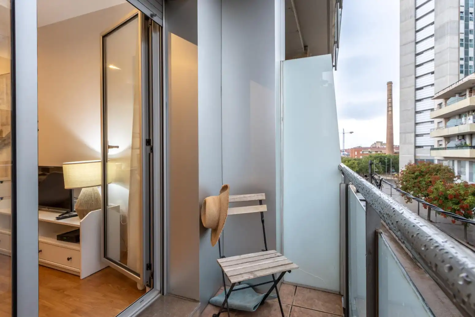 Terrasse von Wohnung zum Verkauf in Terrassa mit Heizung, Parkett und Terrasse