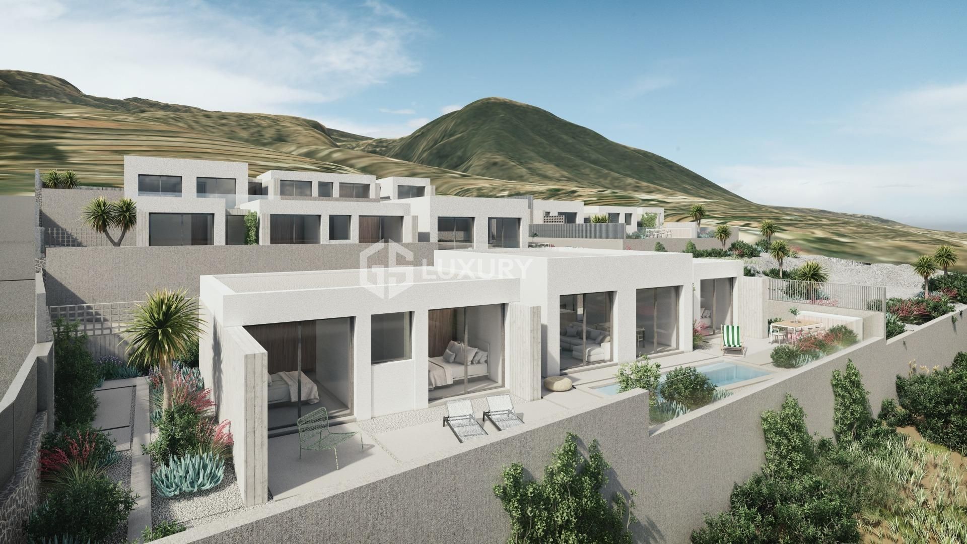 Exterior view of House or chalet for sale in Guía de Isora  with Air Conditioner, Heating and Private garden