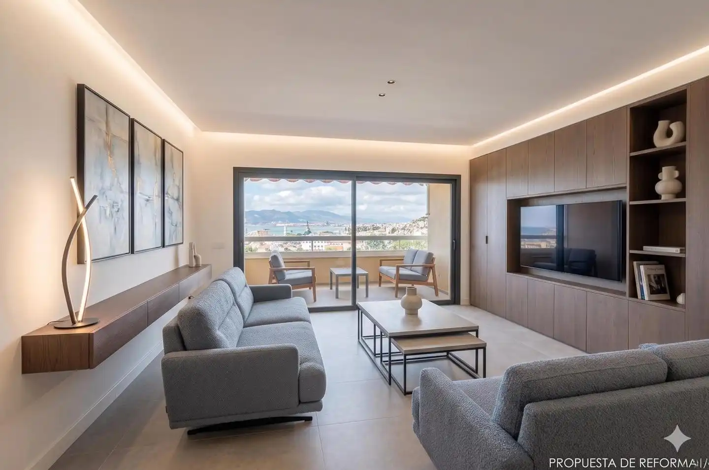 Living room of Flat for sale in Málaga  with Parquet flooring, Terrace and Storage room