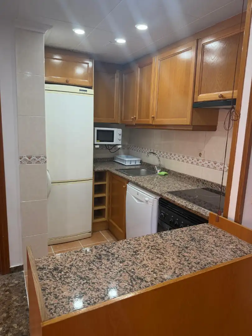 Cuina de Pis de lloguer en Valencia amb Aire condicionat, Moblat i Balcó