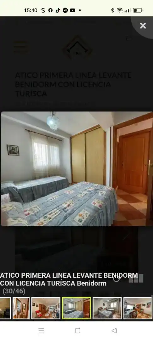 Bedroom of Flat for sale in Benidorm  with Air Conditioner and Balcony