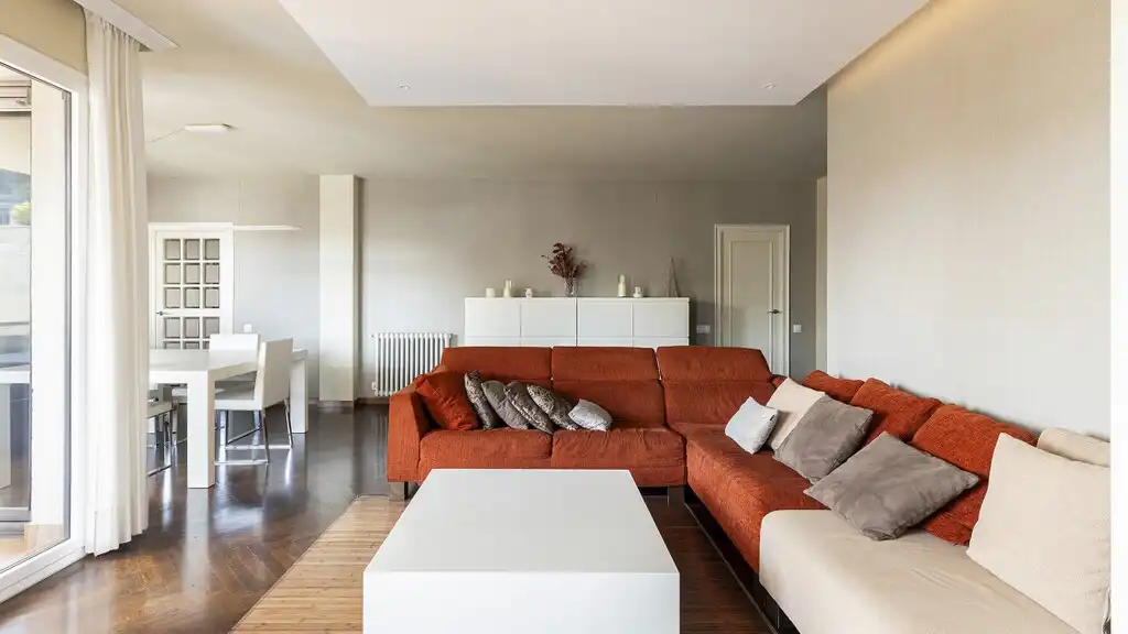 Sala de estar de Apartamento en venta en Barcelona con Aire acondicionado, Parquet y Terraza