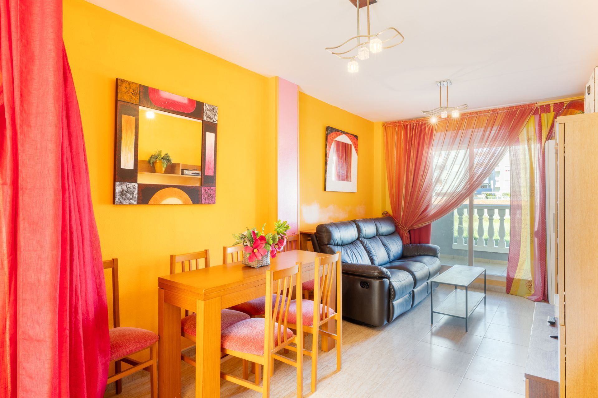 Living room of Flat for sale in Moncofa  with Terrace, Swimming Pool and Furnished