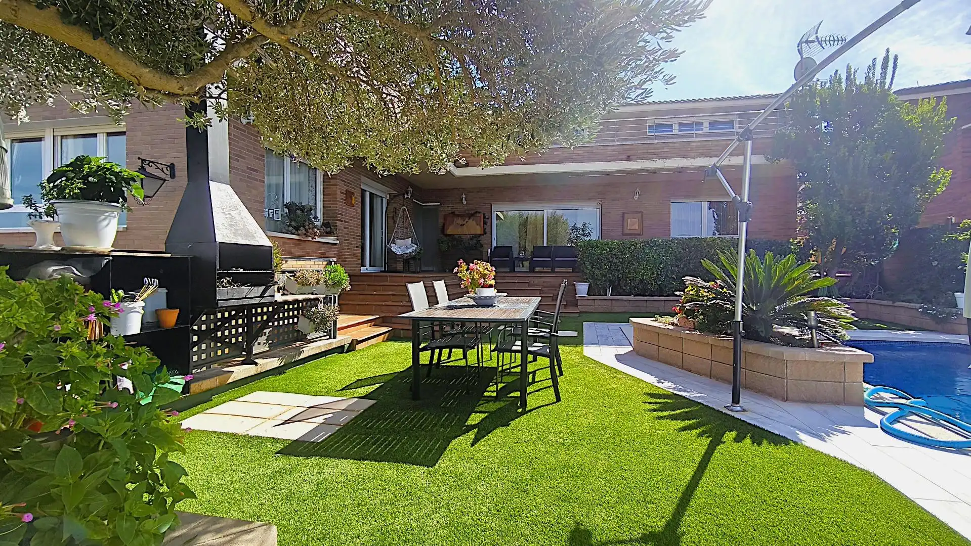 Terrasse von Haus oder Chalet zum Verkauf in Sant Salvador de Guardiola mit Privatgarten, Terrasse und Schwimmbad
