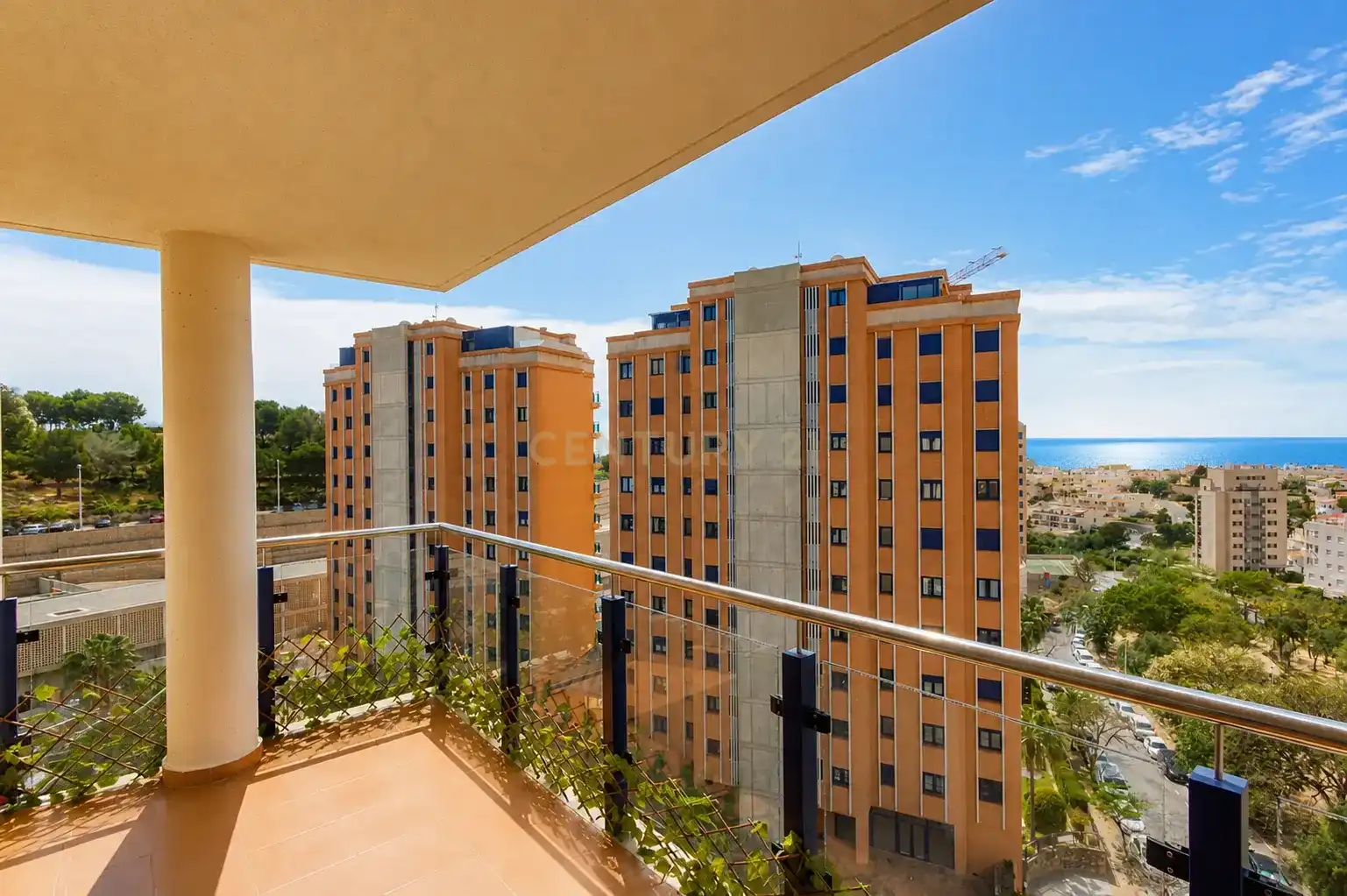 Terraza de Apartamento en venta en Calpe / Calp con Aire acondicionado, Piscina y Lavadora