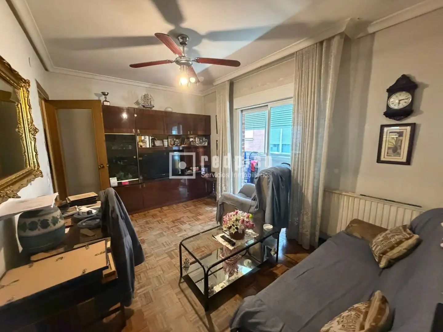 Living room of Flat for sale in Madrid  with Heating, Private garden and Parquet flooring