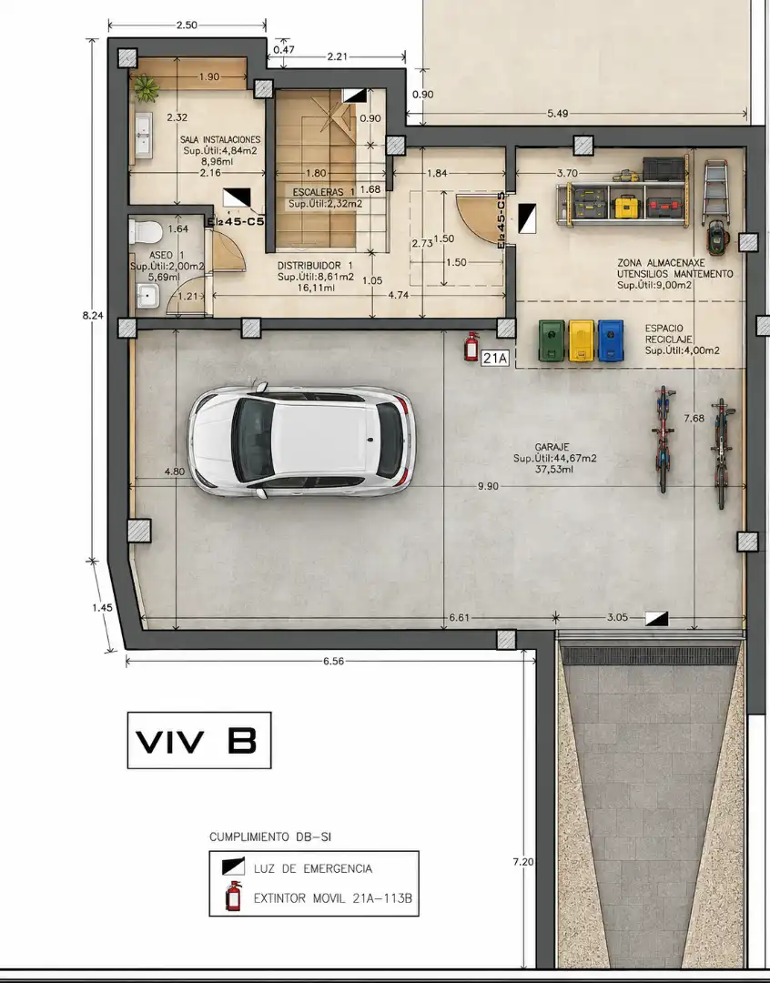 Parking de Casa adosada en venta en Moaña, Pontevedra
