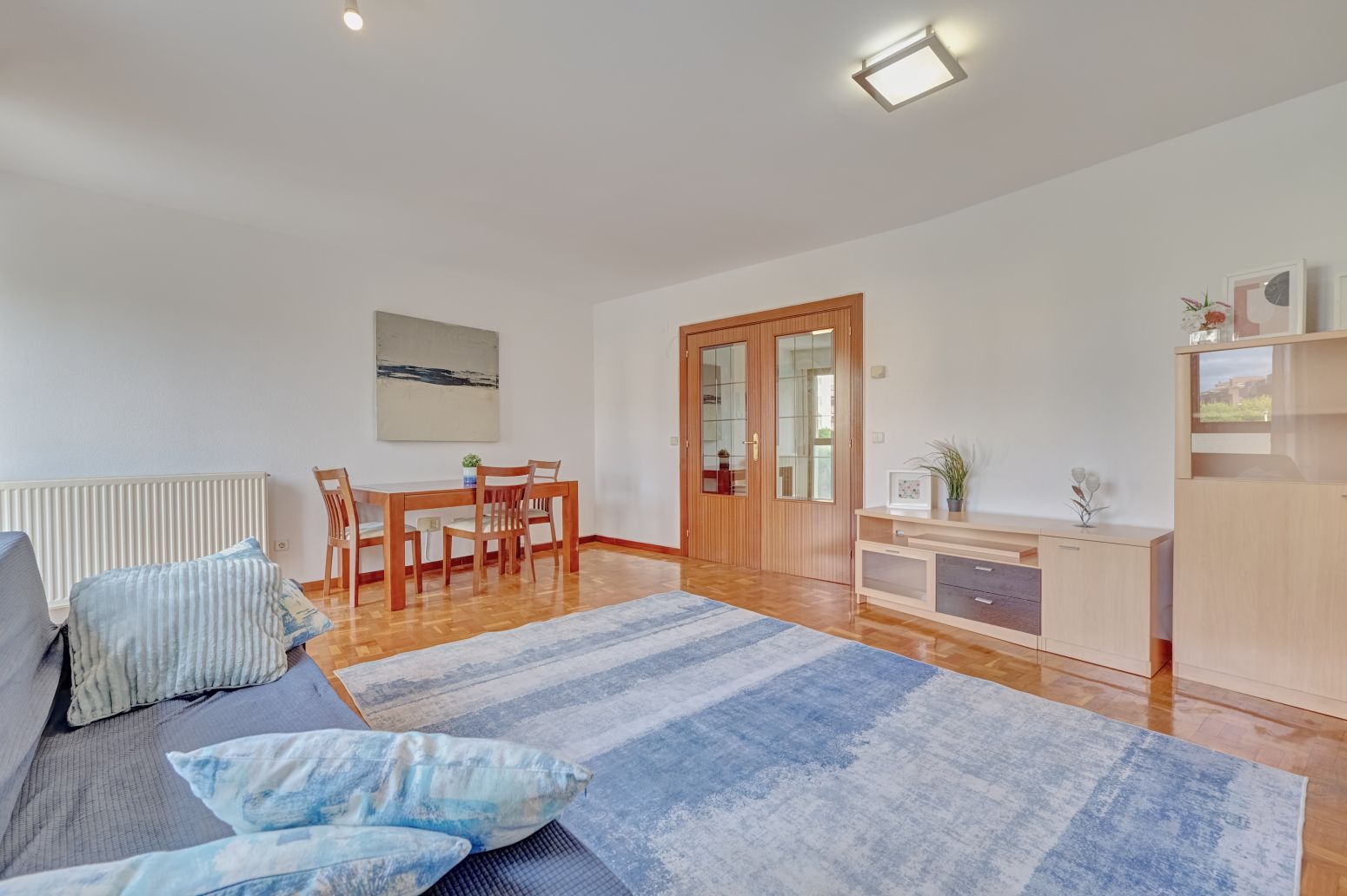 Sala de estar de Piso en venta en  Pamplona / Iruña con Calefacción, Jardín privado y Parquet