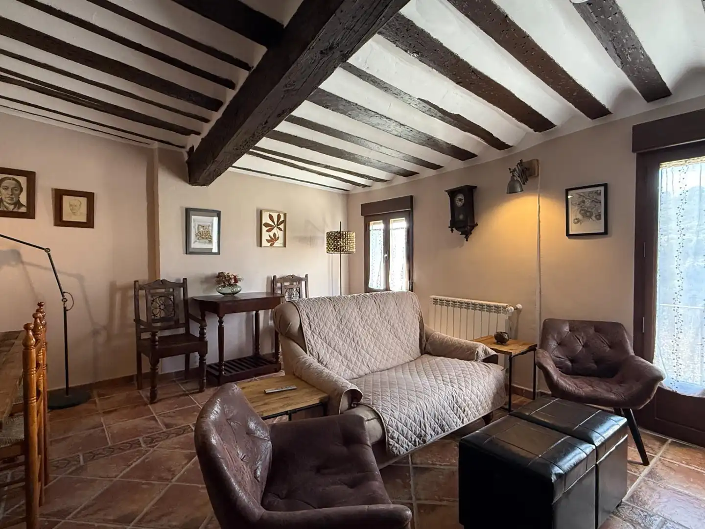 Sala de estar de Finca rústica en venta en Auñón con Terraza, Amueblado y Balcón