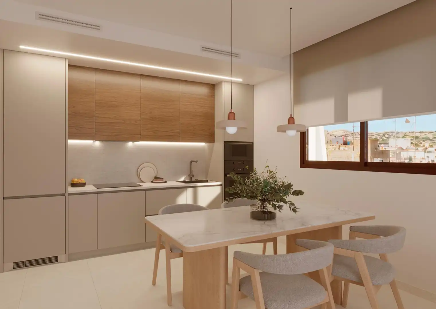 Cocina de Apartamento en venta en Santa Pola con Terraza y Piscina comunitaria