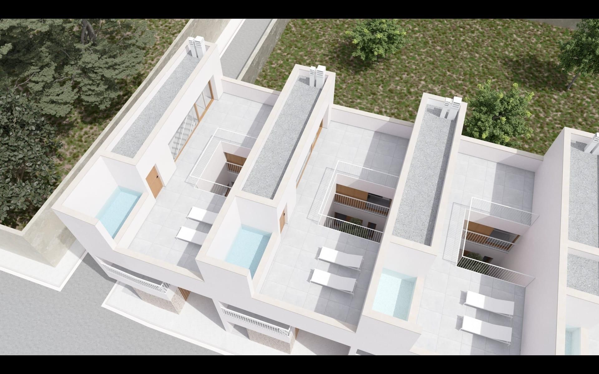 Exterior view of Single-family semi-detached for sale in Felanitx  with Air Conditioner, Terrace and Swimming Pool