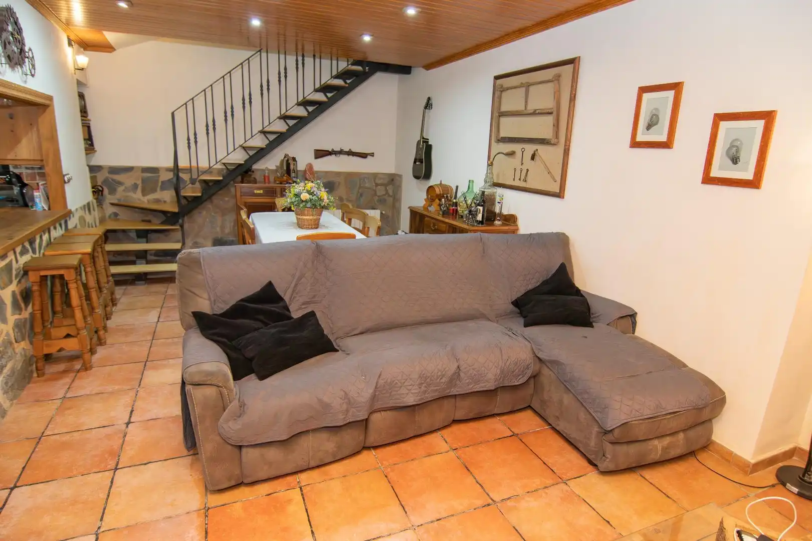 Living room of Duplexes for sale in Cocentaina  with Air Conditioner, Parquet flooring and Storage room