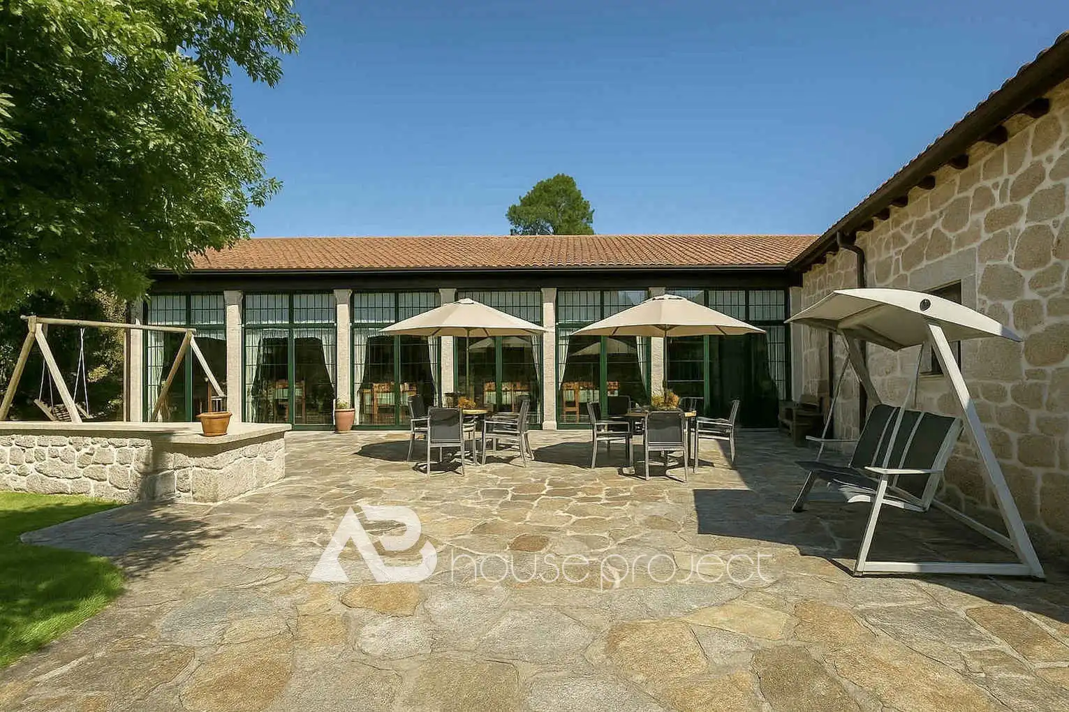 Terraza de Casa o chalet en venta en Monterroso con Aire acondicionado, Jardín privado y Terraza
