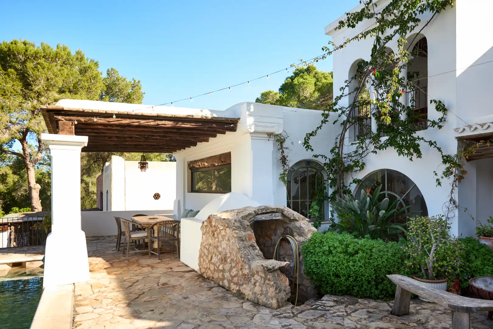 Terrassa de Finca rústica en venda en Sant Joan de Labritja amb Aire condicionat, Jardí privat i Parquet