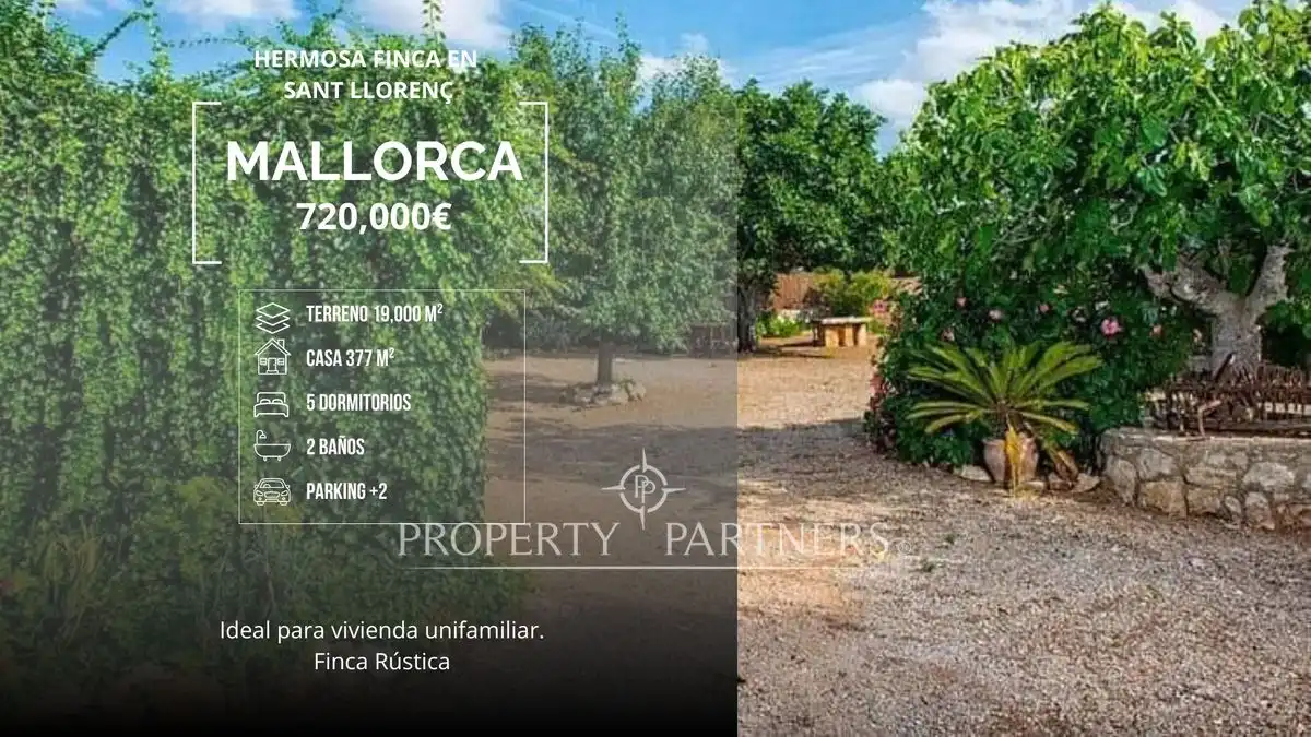 Finca rústica en venda en Sant Llorenç des Cardassar amb Calefacció, Jardí privat i Terrassa
