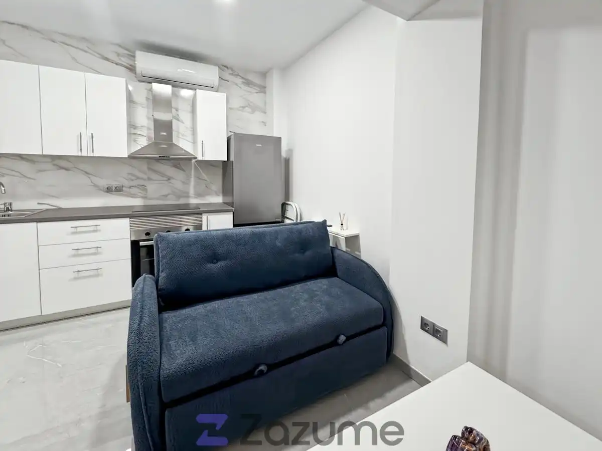 Sala d'estar de Apartament de lloguer en Alicante / Alacant amb Aire condicionat, Moblat i Forn