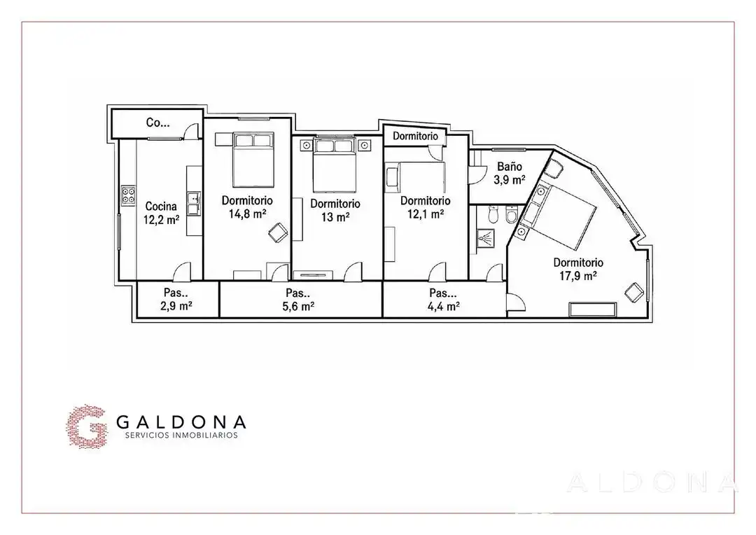 Piso con terraza en venta en Gran Vía, imagen 43
