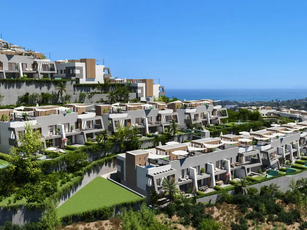 Vista exterior de Casa o chalet en venta en Marbella con Aire acondicionado, Calefacción y Jardín privado