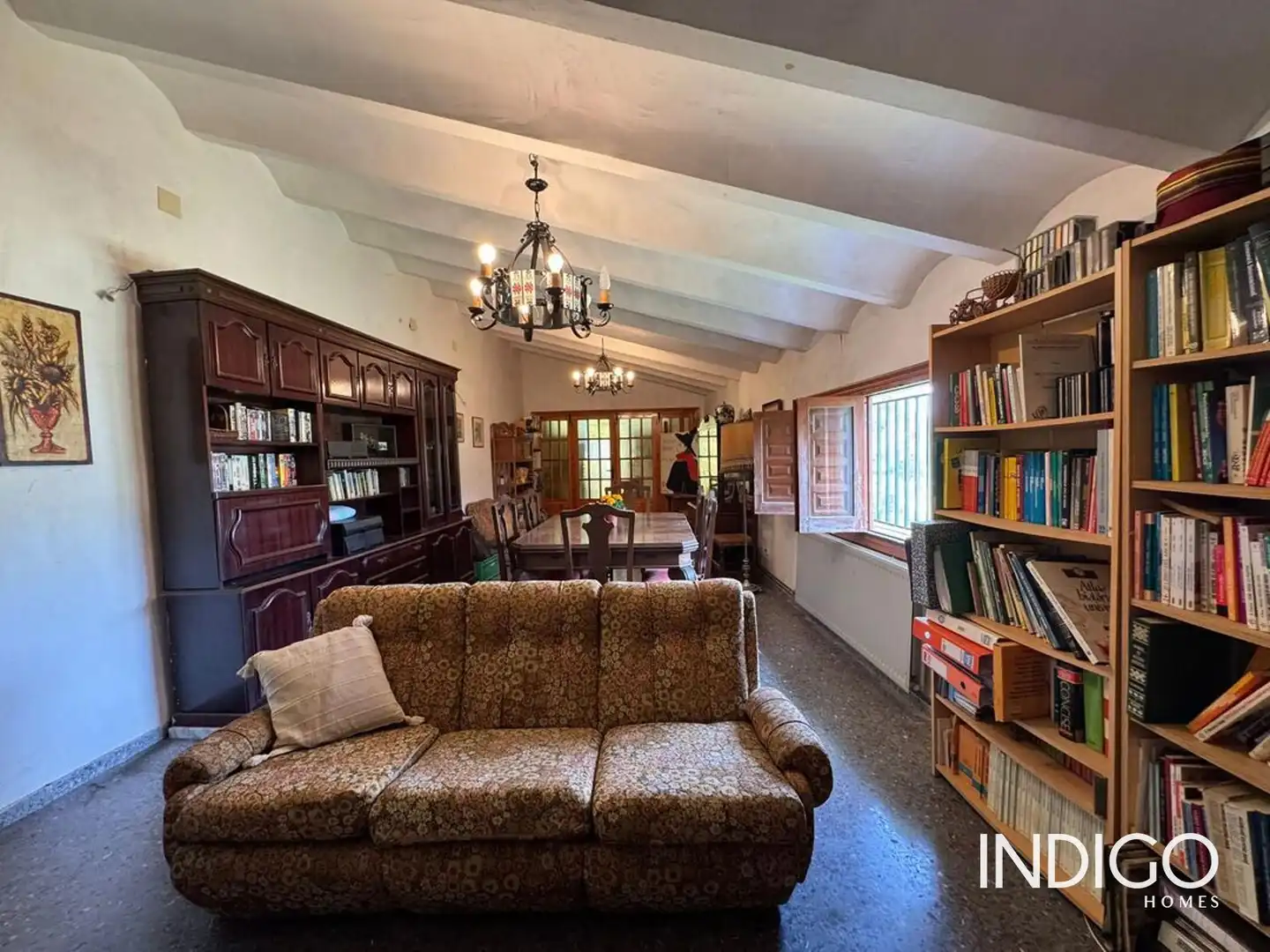 Sala d'estar de Casa adosada en venda en Ibi amb Calefacció, Traster i Moblat