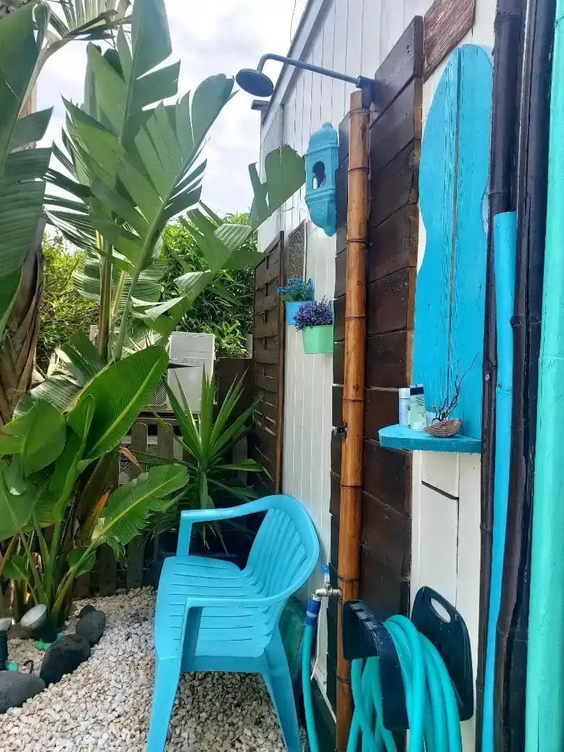 Terraza de Estudio de alquiler en Barbate con Aire acondicionado, Jardín privado y Piscina