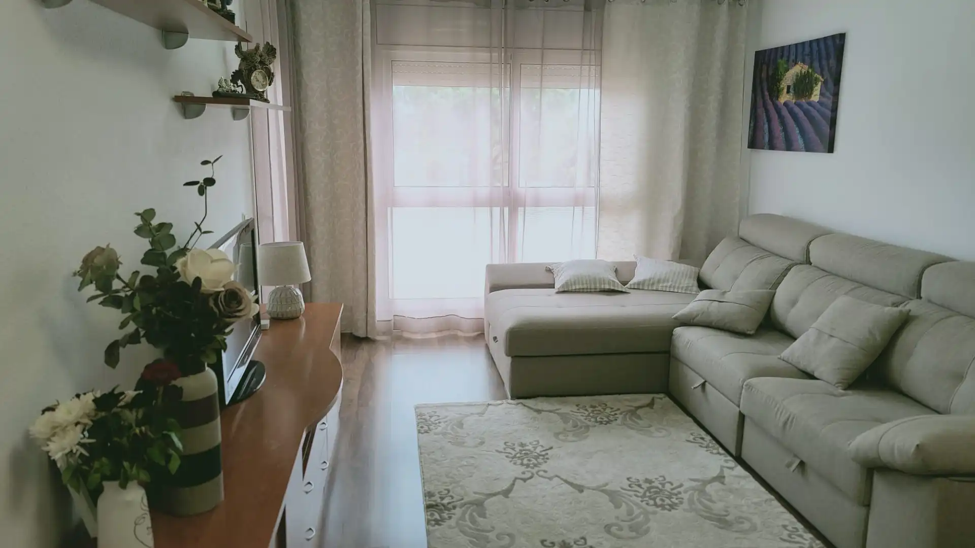 Living room of Flat for sale in Vila-seca  with Heating, Parquet flooring and Furnished