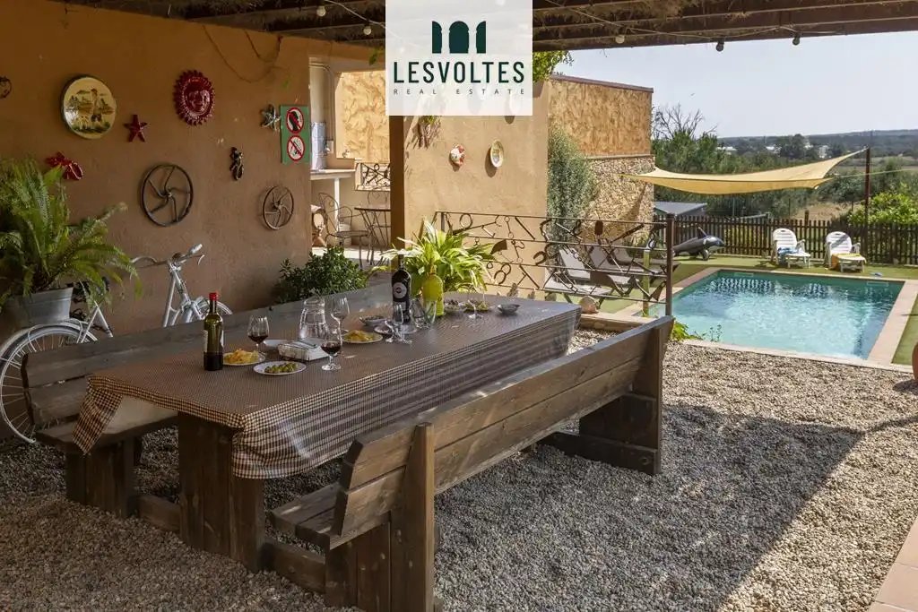 Terrace of Houses for rent in Forallac  with Heating, Private garden and Parquet flooring