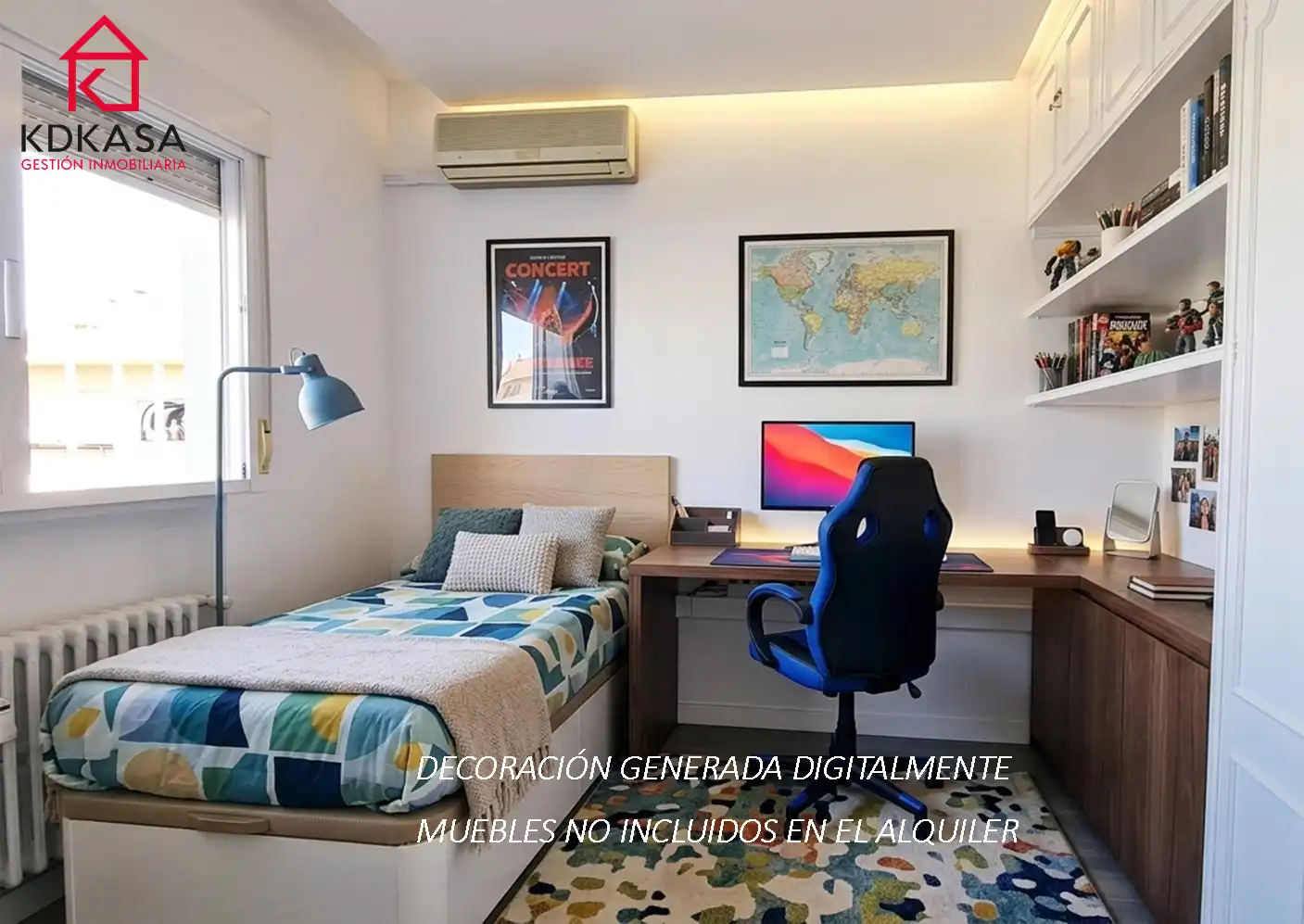 Habitación de Ático de alquiler en Madrid con Aire acondicionado, Calefacción y Terraza