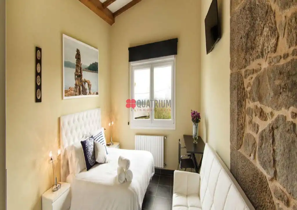 Habitación de Finca rústica en venta en Negreira con Jardín privado, Parquet y Terraza