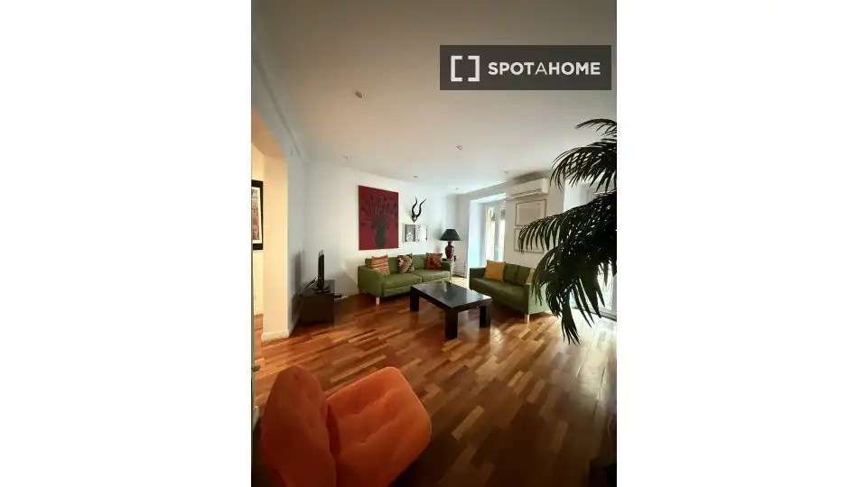 Sala de estar de Apartamento para compartir en Coslada con Aire acondicionado, Calefacción y Terraza