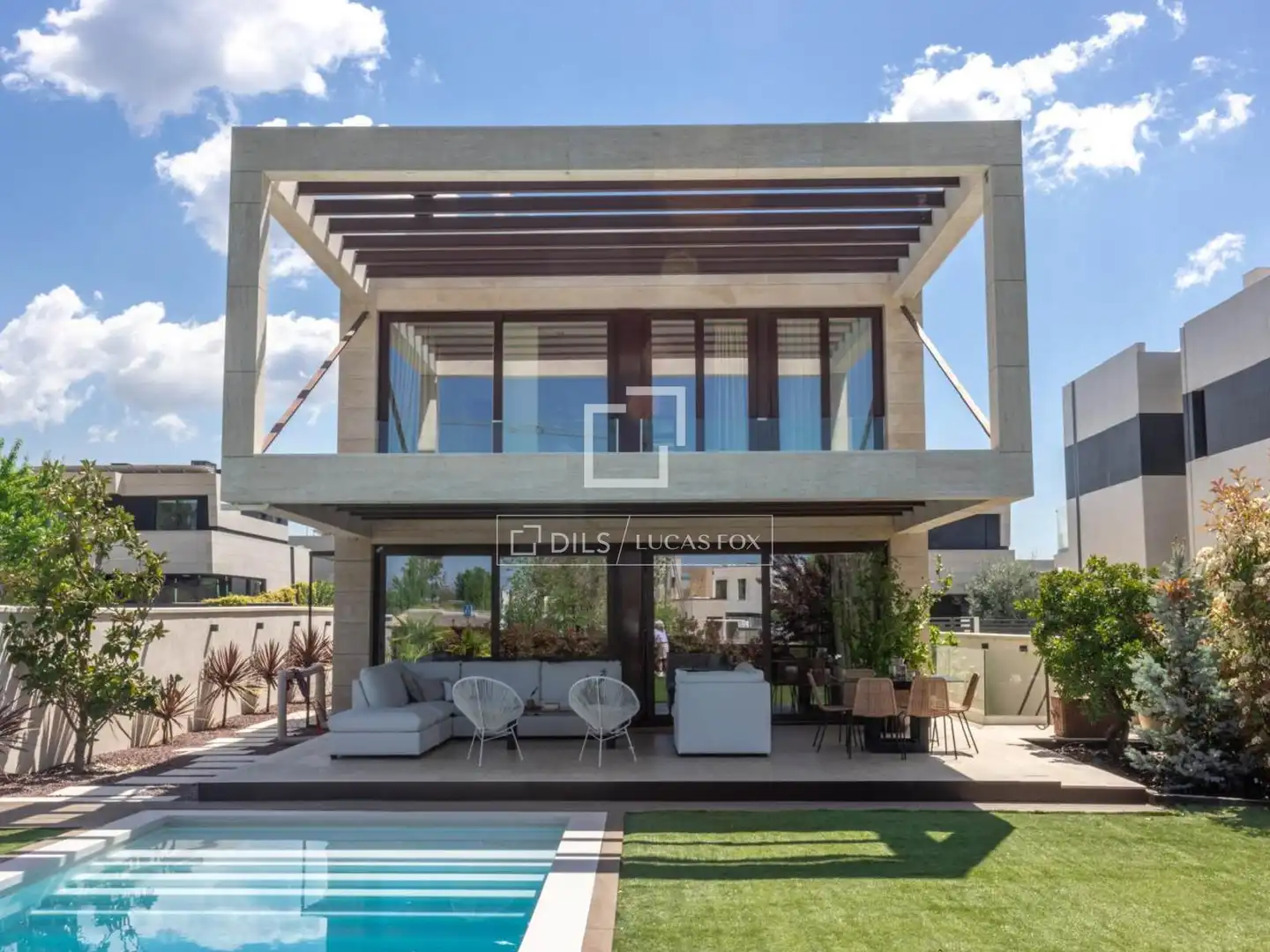 Terrasse von Country house zur Miete in Majadahonda mit Klimaanlage, Heizung und Privatgarten