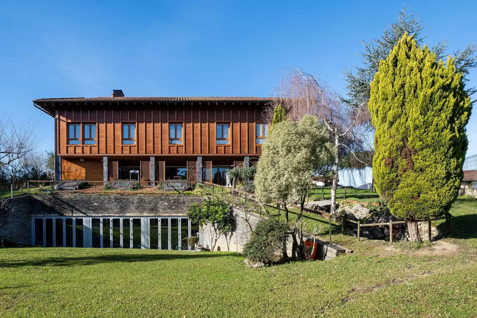 Vista exterior de Casa o chalet en venta en Olaberria con Calefacción, Jardín privado y Terraza