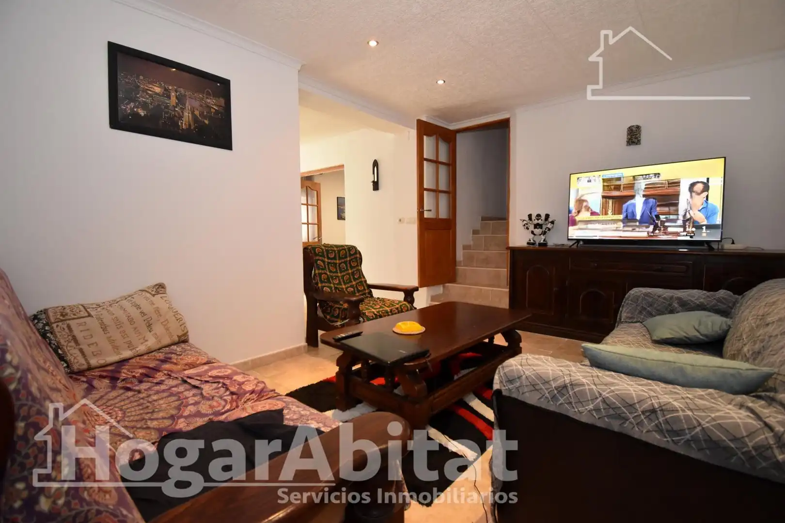 Sala de estar de Casa o chalet en venta en Oliva con Aire acondicionado, Calefacción y Jardín privado