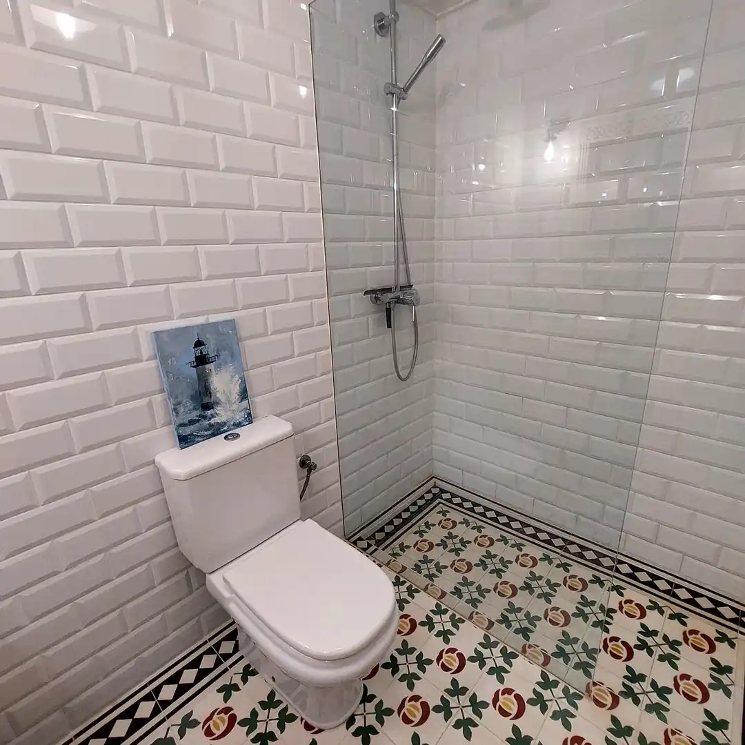 Badezimmer von Wohnung zum Verkauf in Ciutadella de Menorca mit Klimaanlage, Möbliert und Ofen