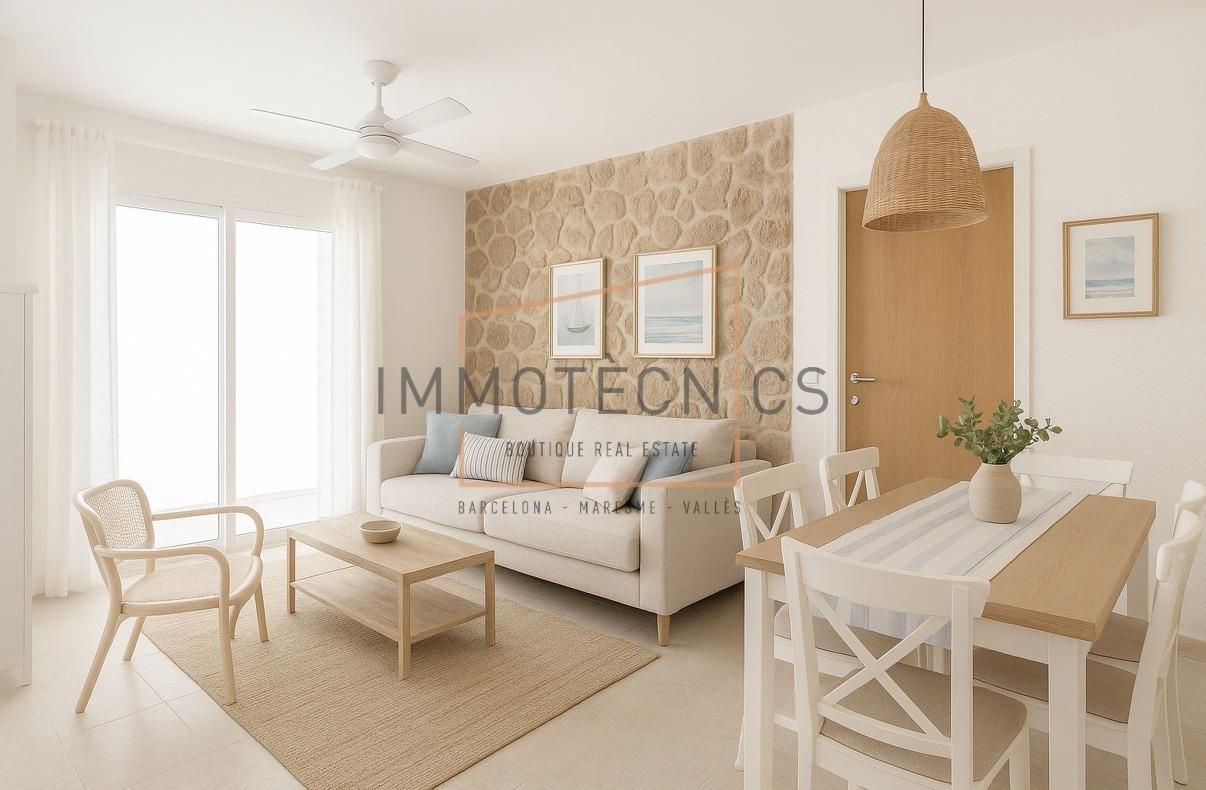 Living room of Flat for sale in Caldes d'Estrac  with Terrace and Balcony