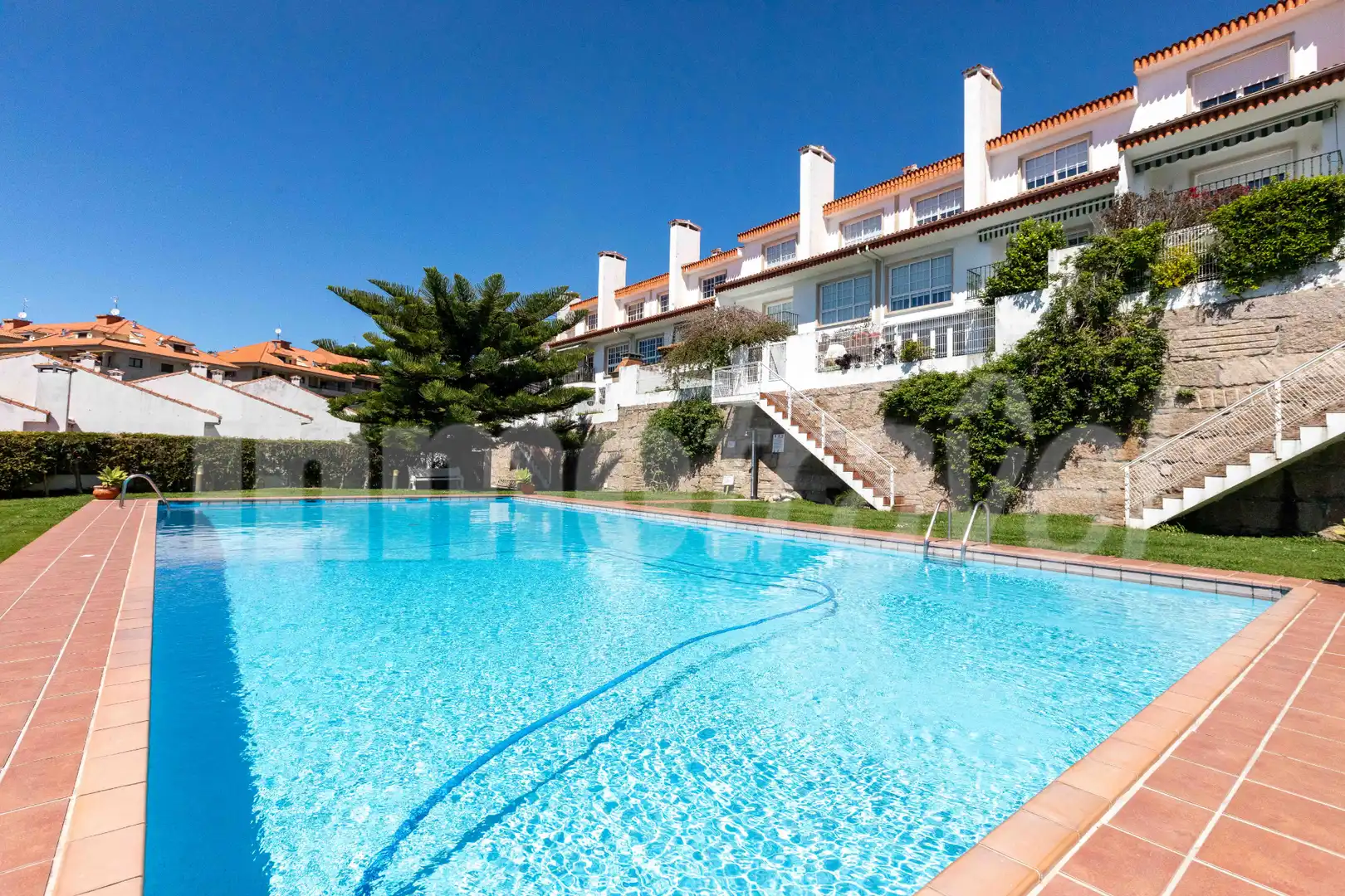 Piscina de Casa adosada de lloguer en Sanxenxo amb Jardí privat, Terrassa i Moblat