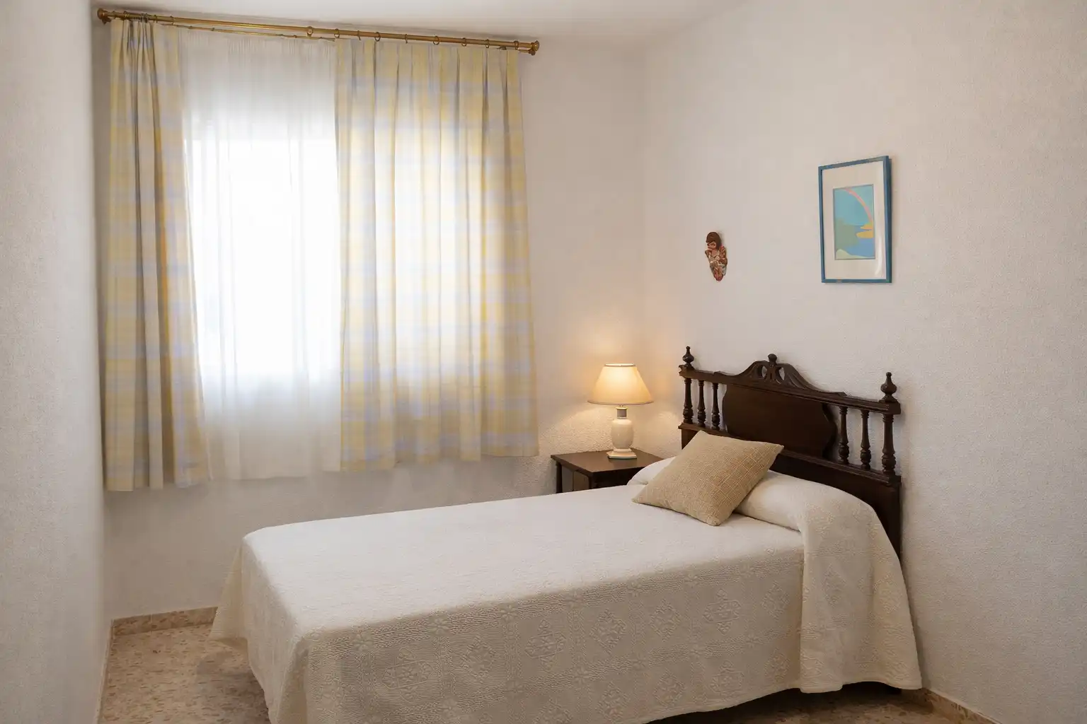 Schlafzimmer von Dachboden zum Verkauf in Málaga mit Klimaanlage, Privatgarten und Terrasse
