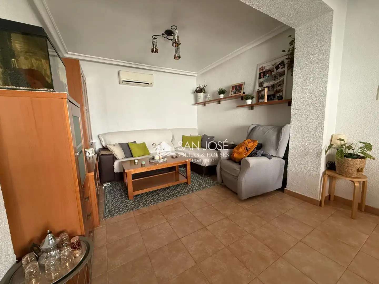 Sala de estar de Casa adosada en venta en Aspe con Aire acondicionado, Calefacción y Terraza