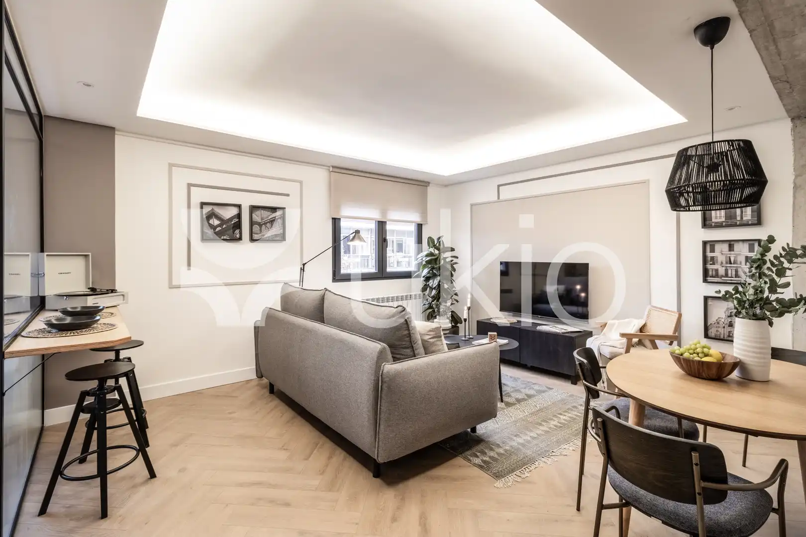 Wohnzimmer von Wohnung zur Miete in Madrid mit Klimaanlage, Heizung und Möbliert