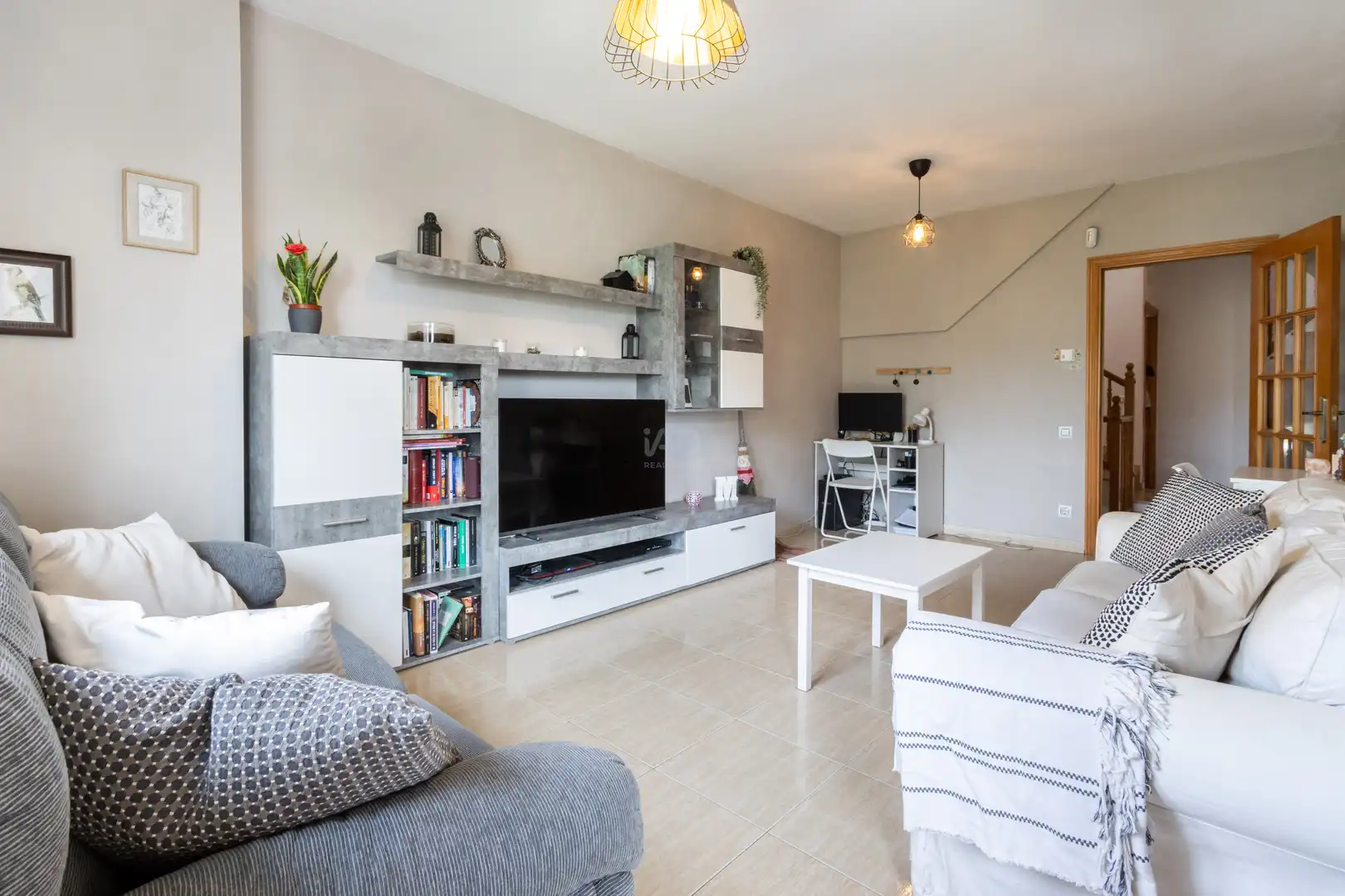 Sala de estar de Casa adosada en venta en Lliçà d'Amunt con Aire acondicionado y Calefacción