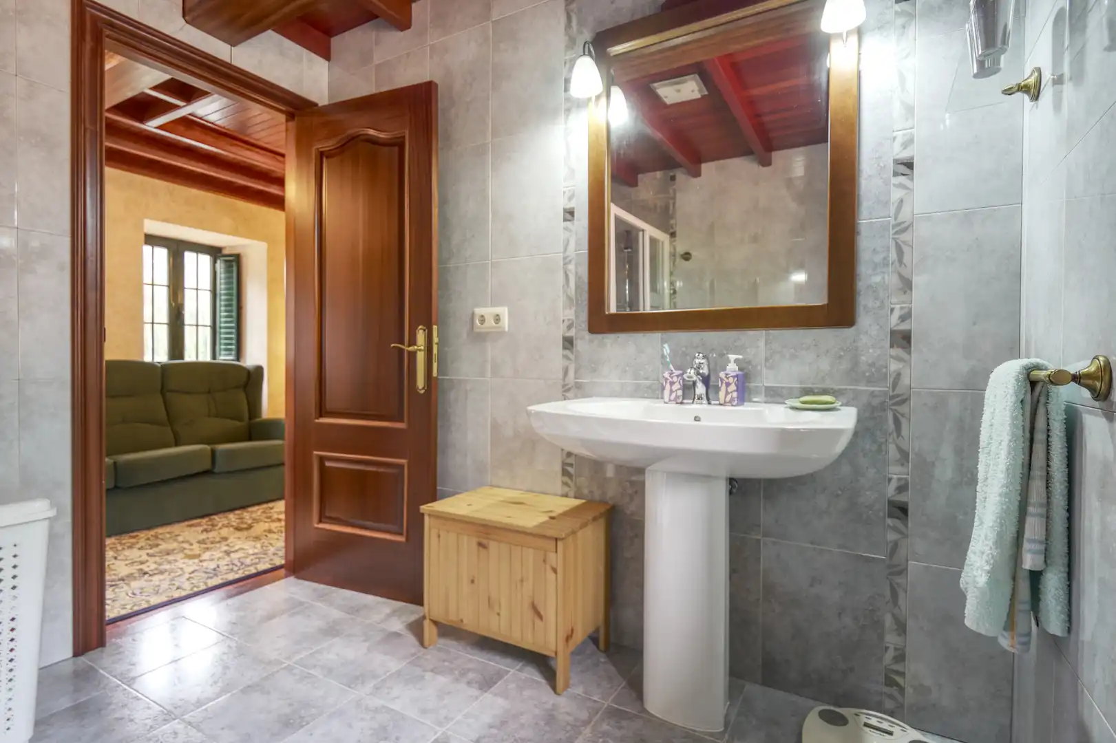 Baño de Finca rústica en venta en Valdoviño con Calefacción, Jardín privado y Parquet