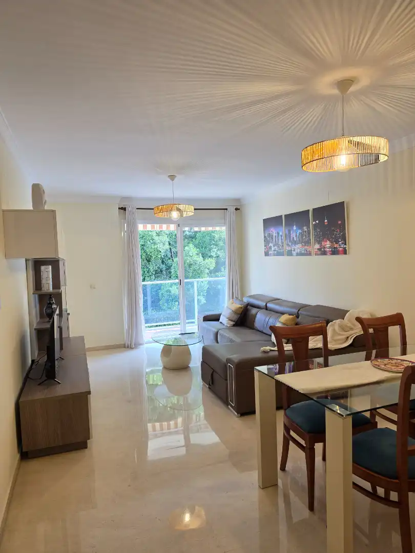 Living room of Flat for rent in Málaga  with Air Conditioner, Terrace and Furnished