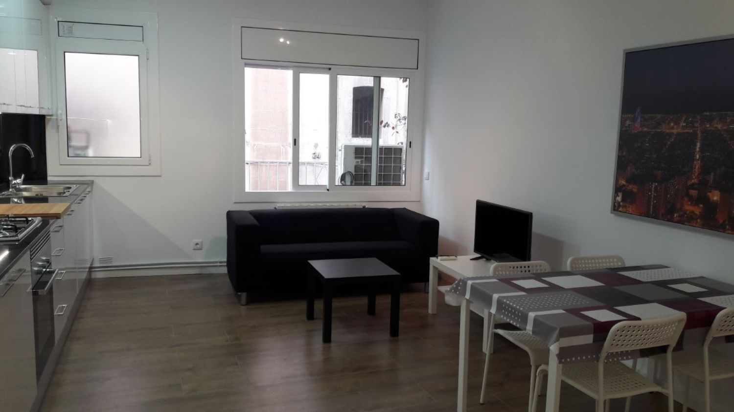 Living room of Flat to rent in  Barcelona Capital  with Air Conditioner, Heating and Furnished