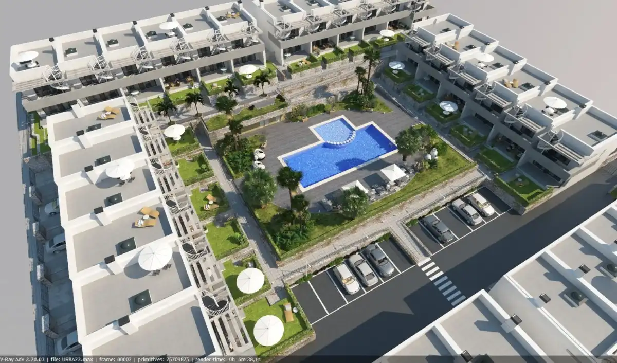 Vista exterior de Piso en venta en Elche / Elx con Aire acondicionado, Jardín privado y Parquet