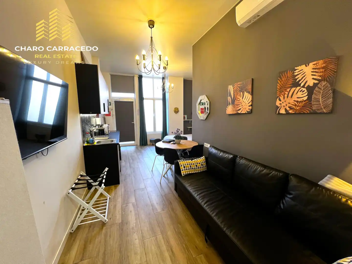Sala de estar de Apartamento en venta en Valencia con Aire acondicionado, Amueblado y Lavadora
