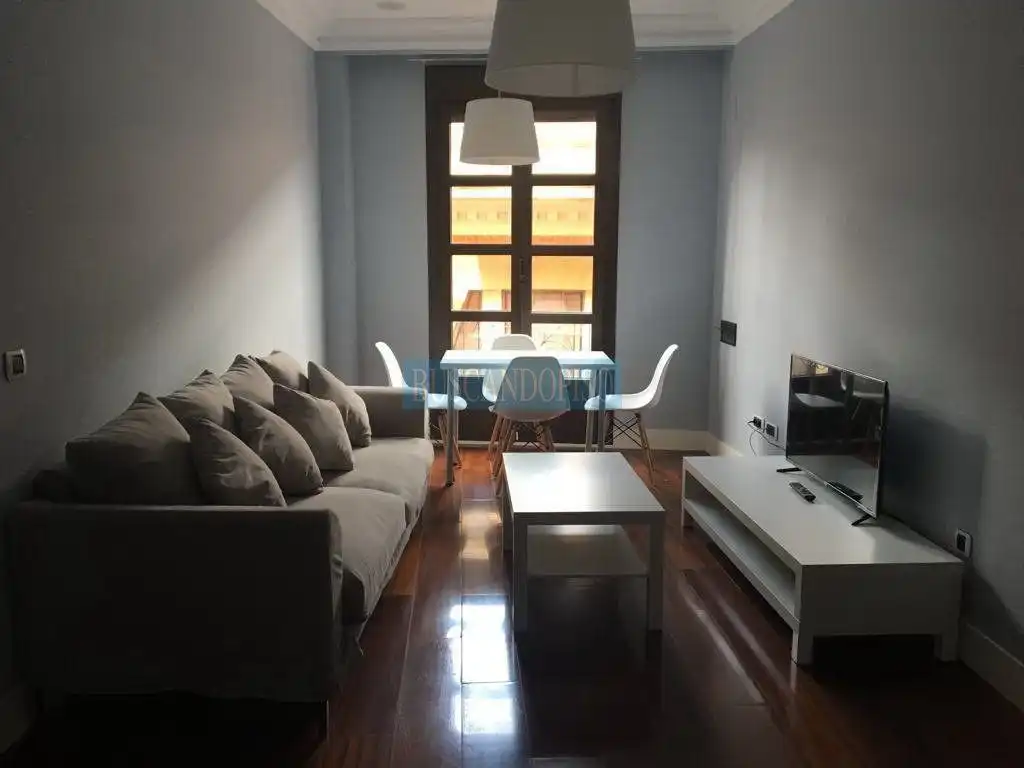 Sala d'estar de Apartament de lloguer en  Logroño amb Calefacció, Parquet i Terrassa