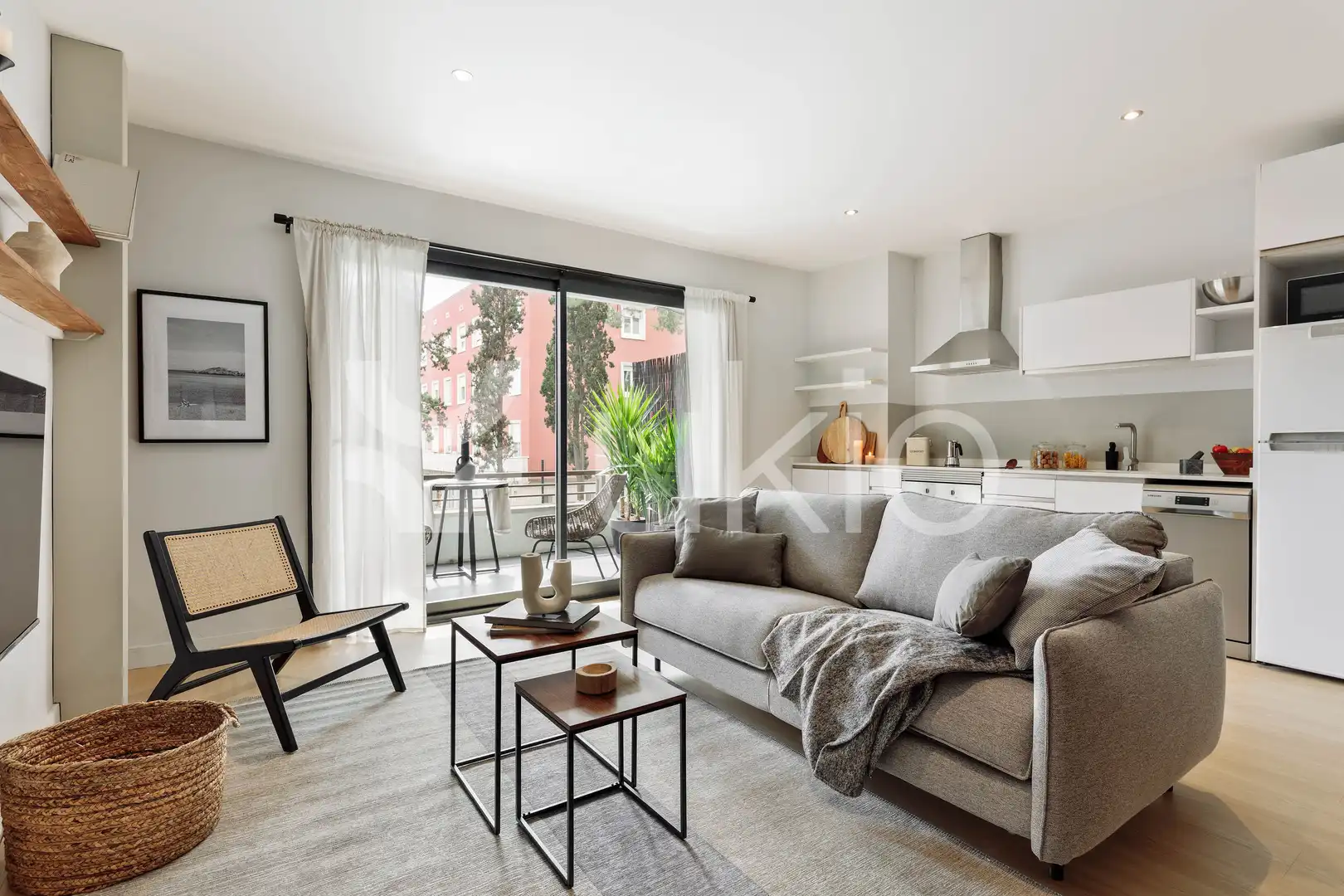 Wohnzimmer von Wohnungen zur Miete in Barcelona mit Heizung, Terrasse und Möbliert