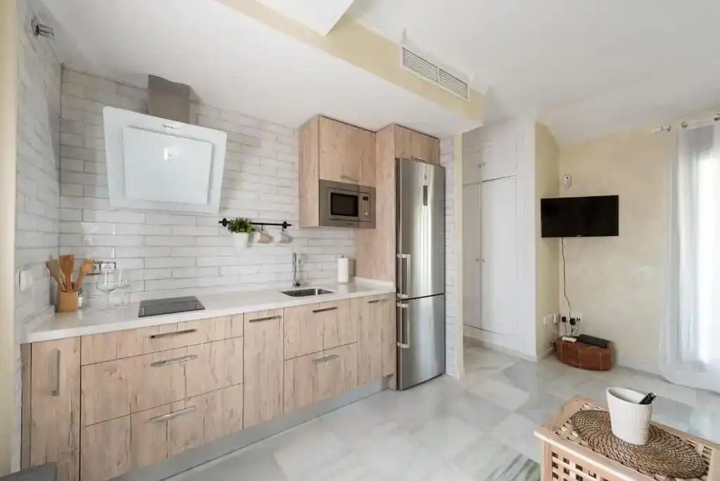 Küche von Dachboden zur Miete in Jerez de la Frontera mit Klimaanlage und Balkon